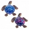 Turtle Figure 2 Unités Résine bleue | Figure de figure animale pour la décoration de la figure de jardin 4x12x12cm