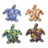 Turtle magnétique 4 uni. Multicolore de résine | Magnétique 1x8x8cm