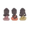 Bouddhas sympathiques je ne vois pas je n'entends pas je ne parle pas Comprend 3 unités de figurines de bouddhas Collection