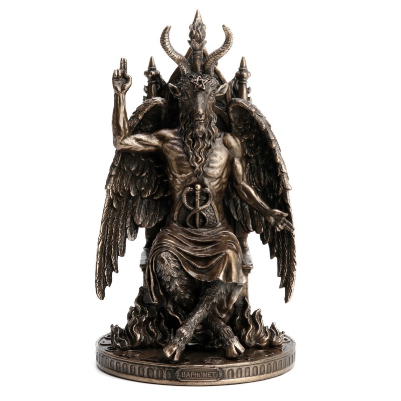 Figure Statue de la résine Baphomet Dorado | Figurines de la personne figurines pour la décoration de figurines de jardin 24x14