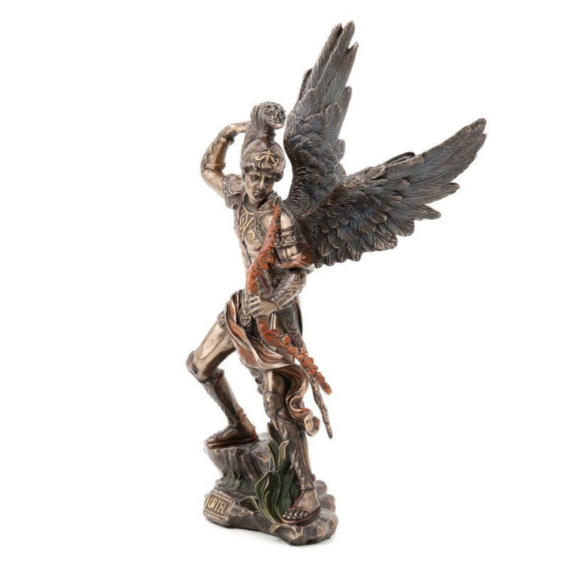 Figure Arc Angel Uriel Dorado de Resin | Figure de figure de personne pour la décoration de la figure de jardin 22x9x15cm