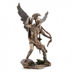 Figure Arc Angel Uriel Dorado de Resin | Figure de figure de personne pour la décoration de la figure de jardin 22x9x15cm