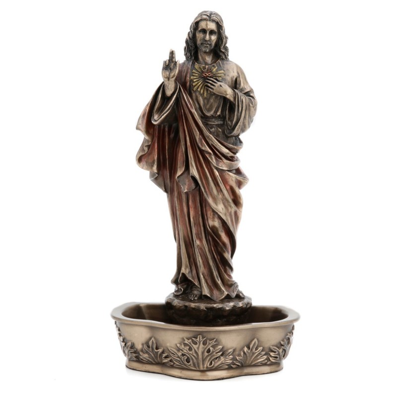 Sacré-Cur Jésus Dorado de résine | Personne figurines figures pour le jardin 23x8x12cm