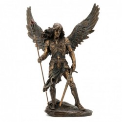 Dorado Resin Archange Figure | Figurines de la personne figurines pour la décoration de figurines de jardin 31x11x26cm