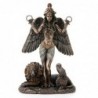 Figure Goddess Ishtar Dorado de Resin | Figurines de la personne figurines pour la décoration de figurines de jardin 22x9x14cm