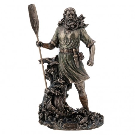 Figure Dieu de North Njord Dorado de Resin | Figurines de figurines pour le jardin 25x9x15cm