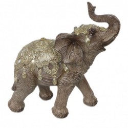 Figure Elephant Brown Resin | Figure d'éléphant Figures de résine pour la décoration de résine de figure de jardin 14x6x13cm