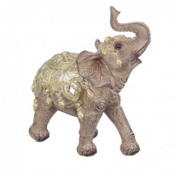 Figure Elephant Brown Resin | Figure d'éléphant Figures de résine pour la décoration de la figure de jardin 17x7x14cm