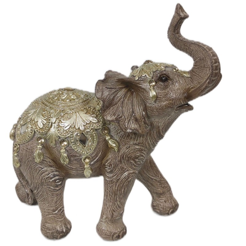 Figure Elephant Brown Resin | Figure d'éléphant Figures de résine pour la décoration de la figure de jardin 19x8x18cm