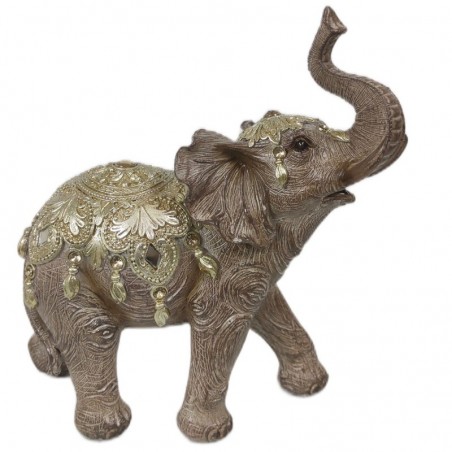 Figure Elephant Brown Resin | Figure d'éléphant Figures de résine pour la décoration de la figure de jardin 19x8x18cm