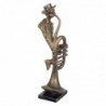 Figure Music Dorado Resin Trumpet | Figure de figure de personne pour la décoration de la figure de jardin 42x11x12cm