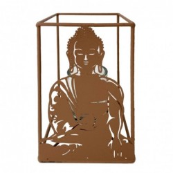 Bouddha Porta avec métal brun et verre en verre | Portavelas Bolders IKEA 20X14X14CM