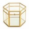 Golden Glass Vitrina Organizer Jewelry Glass | Vitrine 13x15x18cm