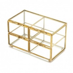 Golden Glass Vitrina Organizer Jewelry Glass | SPEAU 11X10X18CM