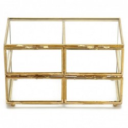 Golden Glass Vitrina Organizer Jewelry Glass | SPEAU 11X10X18CM