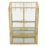 Golden Glass Vitrina Organizer Jewelry Glass | Vitrine 24x9x17cm