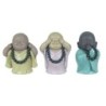 Bouddhas avec Collier des Trois Vertus Comprend 3 Unités Figures Collection Orientale de Bouddhas