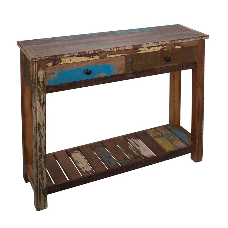 Tableau de console Brown Wood | Meubles auxiliaires buffet industriel rustique CM