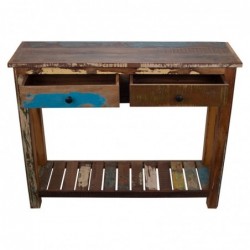 Tableau de console Brown Wood | Meubles auxiliaires buffet industriel rustique CM