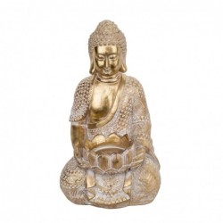 Dorado Resin Bouddha | Bouddha Figure Resin Figures pour le jardin Figure Resin Decoration CM