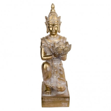 Bouddha Bouddha avec des genoux dorés | Bouddha Figure Resin Figures pour le jardin Figure Resin Decoration CM