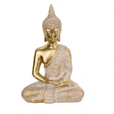 Bouddha Figure méditante Dorado Resin | Bouddha Figure Resin Figures pour le jardin Figure Resin Decoration CM