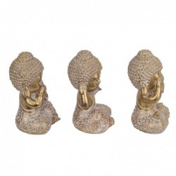 Bouddha 3 Uni. Dorado de Resin | Bouddha Figure Resin Figures pour le jardin Figure Resin Decoration CM