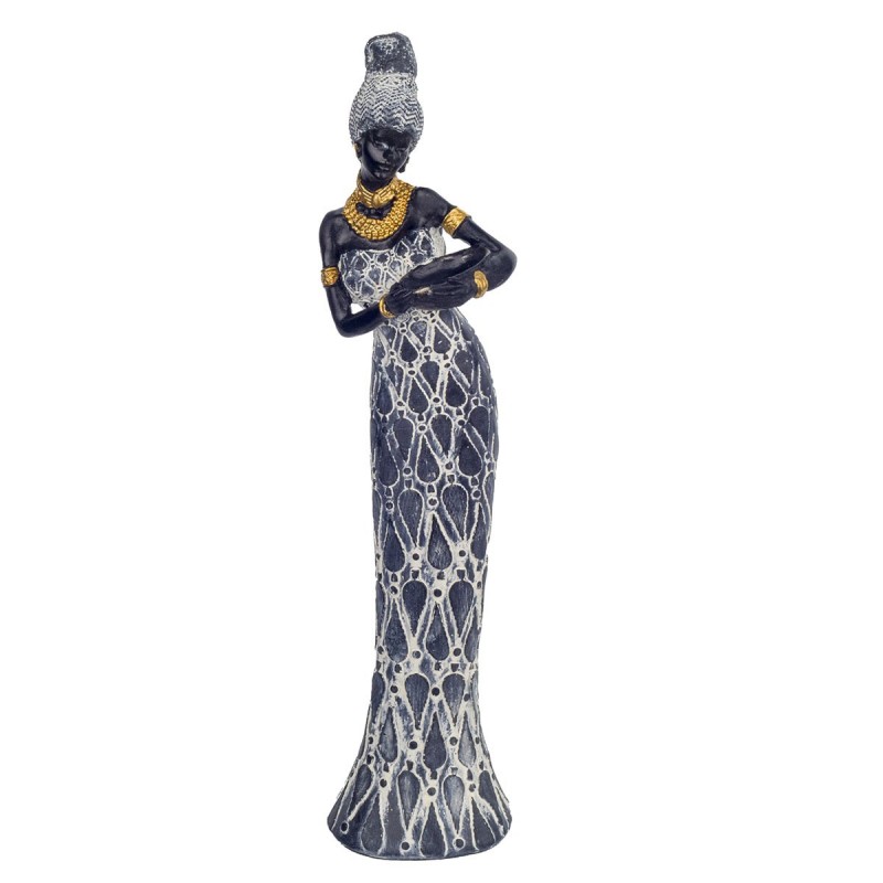 Figure de résine noire Aphric | Figure africaine Figures décoratives Décoration Salon CM