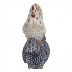 Figure Deux poulets Résine blanche | GALLINA FIGUR RESIN FIGURES POUR LA DÉCORATION DE RÉSING FIGUR