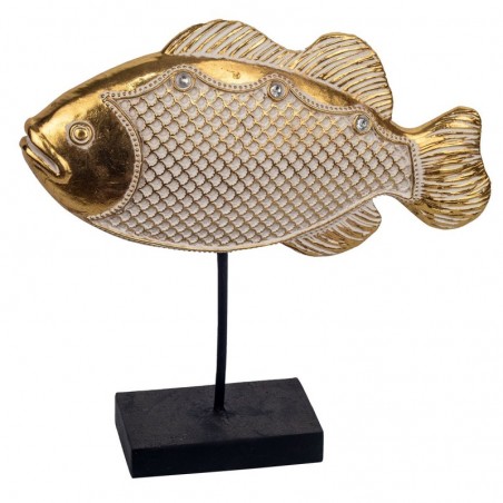 Figure Fish avec base de résine dorée | Figure marine figure marine figures cm