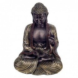 Bouddha Figure méditante résine noire | Bouddha Figure Resin Figures pour le jardin Figure Resin Decoration CM