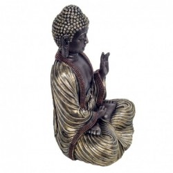 Bouddha Figure méditante résine noire | Bouddha Figure Resin Figures pour le jardin Figure Resin Decoration CM