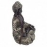 Bouddha Figure méditante résine noire | Bouddha Figure Resin Figures pour le jardin Figure Resin Decoration CM