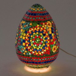 Verre en verre d'oeuf multicolore de lampe marocaine | Lampe lampe de lampe de lampe à cale