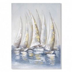 Blue Painting Sailboat Box | Pictures de table Pictures de salon de décoration pour les chambres modernes CM