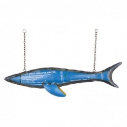 Adorno Fish Metal Blue Cua...