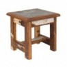 tabouret brun en bois | Ensemble de table auxiliaire ronde Mobiliario Gardin CM