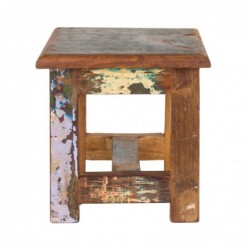 tabouret brun en bois | Ensemble de table auxiliaire ronde Mobiliario Gardin CM