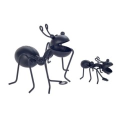 Collection tropicale d'ornement mural de jardin à figurine de fourmi noire moyenne
