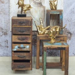 1 * 1 * 1 cm tiroir en bois marron