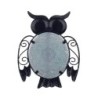 Figurine hibou bleu en métal et verre 19 * 2 * 15cm Figurine hibou