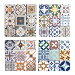 Sous-verres en céramique multicolores 1 * 11 * 11cm Ensemble de 4 unités Sous-verres Set 4 U