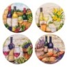 Sous-verres en céramique multicolores 1 * 11 * 11cm Ensemble de 4 unités Sous-verres Set 4 U