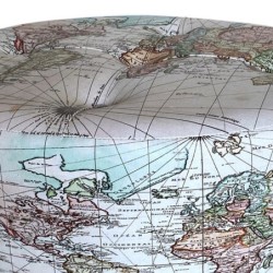 Tabouret MDF blanc et PVC 33*60*60cm World Stool