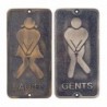 Signes Grimalt by Sigris - Plaque Bar Service Pack 2 unités Mur Avent | Plaques métalliques grises - 15x0x7 cm