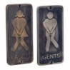 Signes Grimalt by Sigris - Plaque Bar Service Pack 2 unités Mur Avent | Plaques métalliques grises - 15x0x7 cm