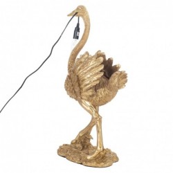 lampe sous forme de meubles d'autruche | Lampes dorées - 68x22x35 cm