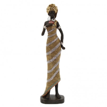 Signes Grimalt by SIGRIS - Figure Figures de femmes africaines | Éléphants africains et dorés - 33x6x8 cm