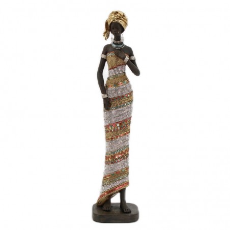 Signes Grimalt by SIGRIS - Figure Figures de femmes africaines | Éléphants africains et dorés - 43x8x10 cm