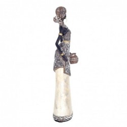 Signes Grimalt by SIGRIS - Figure Figures de femmes africaines | Afrique gris et éléphants - 32x6x8 cm